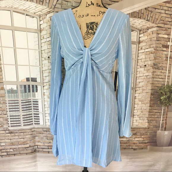 Lulu’s Million Reasons Blue Striped Mini D… - Picture 10 of 15